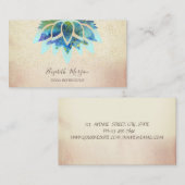 Carte De Visite Lotus Bleu Professionnel, Confetti Yoga (Devant / Derrière)