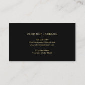 Carte De Visite ・ lotus bleu sur arrière - plan noir (Dos)