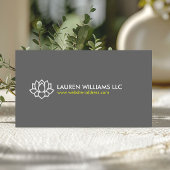 Carte De Visite LOTUS BLOSSOM en GRIS