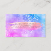 Carte De Visite Lotus Brush Stroke Diamonds Holographique (Dos)