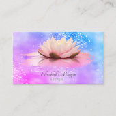 Carte De Visite Lotus Brush Stroke Diamonds Holographique (Devant)