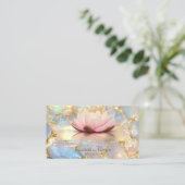 Carte De Visite  Lotus Brush Stroke Opal Stone (Debout devant)