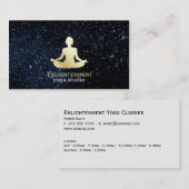 Carte De Visite Lotus complet (or) / Ciel nocturne (Devant / Derrière)