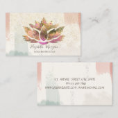 Carte De Visite Lotus, Confetti Aquarelle Brosse (Devant / Derrière)