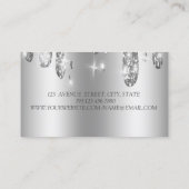 Carte De Visite Lotus d'argent élégant moderne, Drivers (Dos)