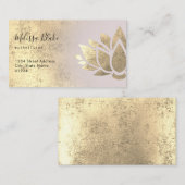 Carte De Visite lotus de feuille d'or (Devant / Derrière)
