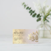 Carte De Visite lotus de feuille d'or (Debout devant)