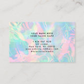 Carte De Visite Lotus de Pierre Opale Holographique (Dos)