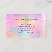 Carte De Visite lotus design arrière - plan pastel (Dos)