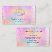 Carte De Visite lotus design arrière - plan pastel (Devant / Derrière)