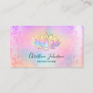 Carte De Visite lotus design arrière - plan pastel
