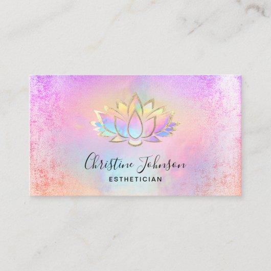 Carte De Visite lotus design arrière - plan pastel (Devant)