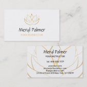 Carte De Visite Lotus d'or (Devant / Derrière)