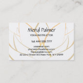 Carte De Visite Lotus d'or (Dos)