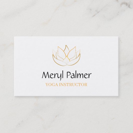 Carte De Visite Lotus d'or (Devant)