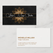 Carte De Visite Lotus d'or | Yoga (Devant / Derrière)