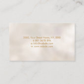 Carte De Visite Lotus doré forme fleur et lune (Dos)