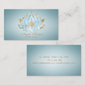 Carte De Visite Lotus dorées professionnelles (Devant / Derrière)