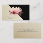 Carte De Visite Lotus élégant, Géométrique Moderne (Devant / Derrière)