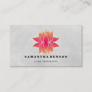 Carte De Visite Lotus Fleur Logo Yoga