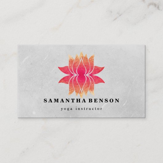 Carte De Visite Lotus Fleur Logo Yoga (Devant)