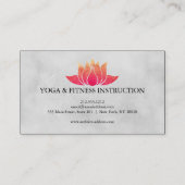 Carte De Visite Lotus Fleur Logo Yoga (Dos)