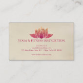 Carte De Visite Lotus Fleur Logo Yoga (Dos)