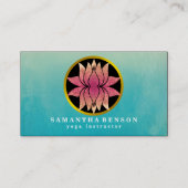 Carte De Visite Lotus Fleur Logo Yoga (Devant)