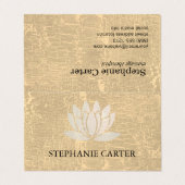 Carte De Visite Lotus Fleur Marbré Texture (Extérieur déplié)