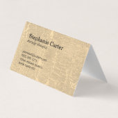 Carte De Visite Lotus Fleur Marbré Texture (Dos)