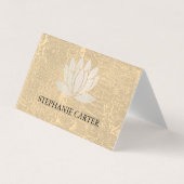 Carte De Visite Lotus Fleur Marbré Texture (Devant)