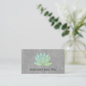Carte De Visite Lotus Fleur Marbré Texture (Debout devant)