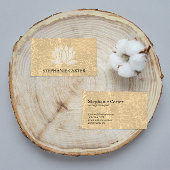 Carte De Visite Lotus Fleur Marbré Texture