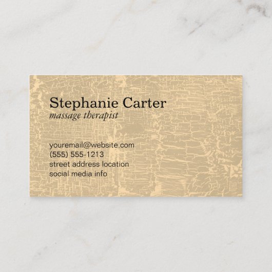 Carte De Visite Lotus Fleur Marbré Texture (Dos)