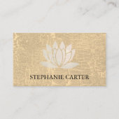Carte De Visite Lotus Fleur Marbré Texture (Devant)