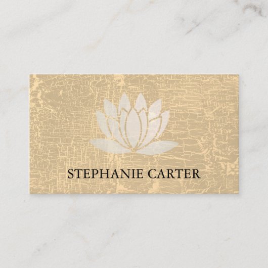 Carte De Visite Lotus Fleur Marbré Texture (Devant)