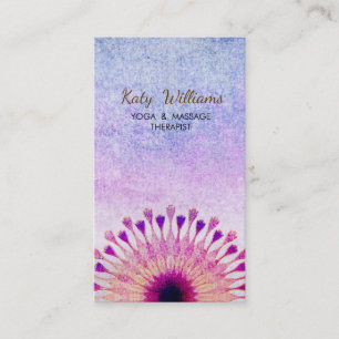 Carte De Visite Lotus Fleur Yoga Instructeur Méditation Holistic