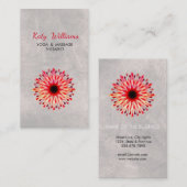 Carte De Visite Lotus Fleur Yoga Instructeur Méditation Holistic (Devant / Derrière)