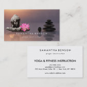 Carte De Visite Lotus Flower Bouddha Zen Logo Yoga (Devant / Derrière)
