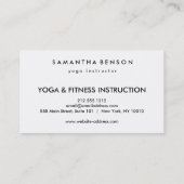 Carte De Visite Lotus Flower Bouddha Zen Logo Yoga (Dos)