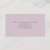 Carte De Visite Lotus Flower - lavande rose pastel (Dos)