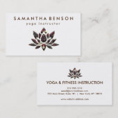 Carte De Visite Lotus Flower Logo Yoga (Devant / Derrière)