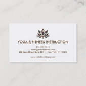 Carte De Visite Lotus Flower Logo Yoga (Dos)