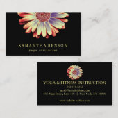 Carte De Visite Lotus Flower Logo Yoga (Devant / Derrière)