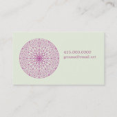 Carte De Visite Lotus Flower Mandala (Dos)