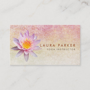 Carte De Visite Lotus Flower Méditation holistique Yoga Instructeu