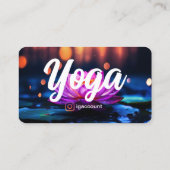 Carte De Visite Lotus Flower Moderne Élégant Yoga Enseignant Modèl (Dos)