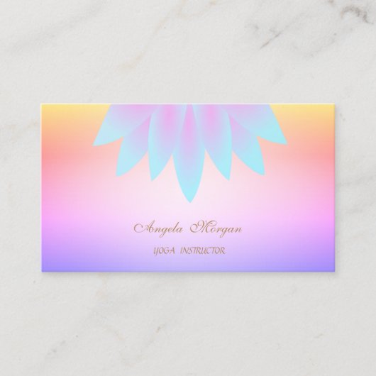 Carte De Visite Lotus Flower Ombre professionnel élégant (Devant)