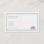 Carte De Visite Lotus Flower - Spa Salon  (Dos)