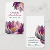 Carte De Visite Lotus flower yoga spa fitness (Devant / Derrière)